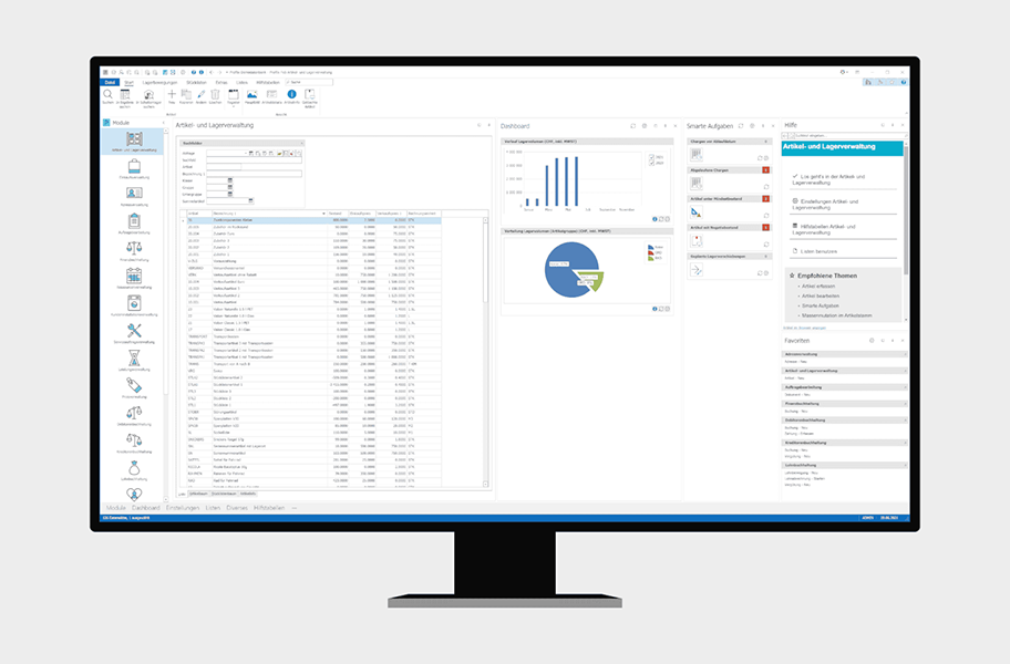 Artikel- und Lagerverwaltung in Proffix