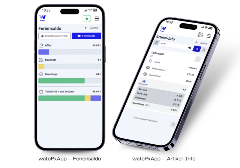 watoPxApp - Feriensaldo / Modul Artikelinfo