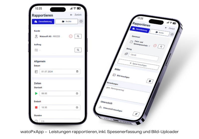 watoPxApp - Modul Leistungen